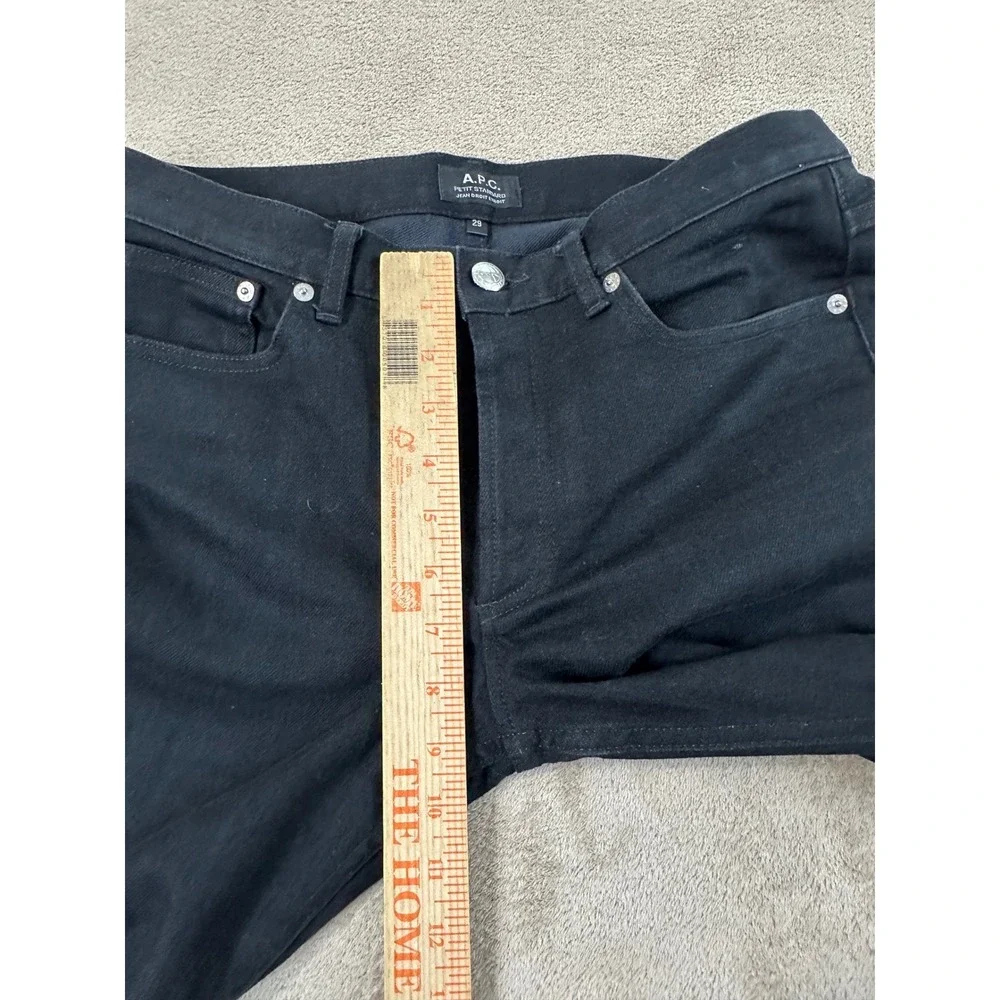 APC Petit Standard Jean Droit Etroit Black Denim Jeans Size 29(31) x 31 EUC